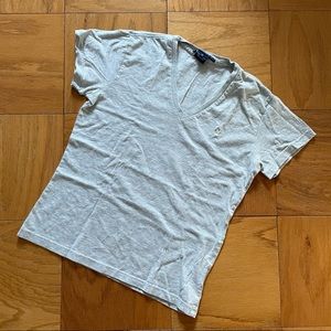 Grey vneck tee
